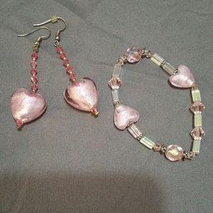 New Homemade Bracelet and Earning Set